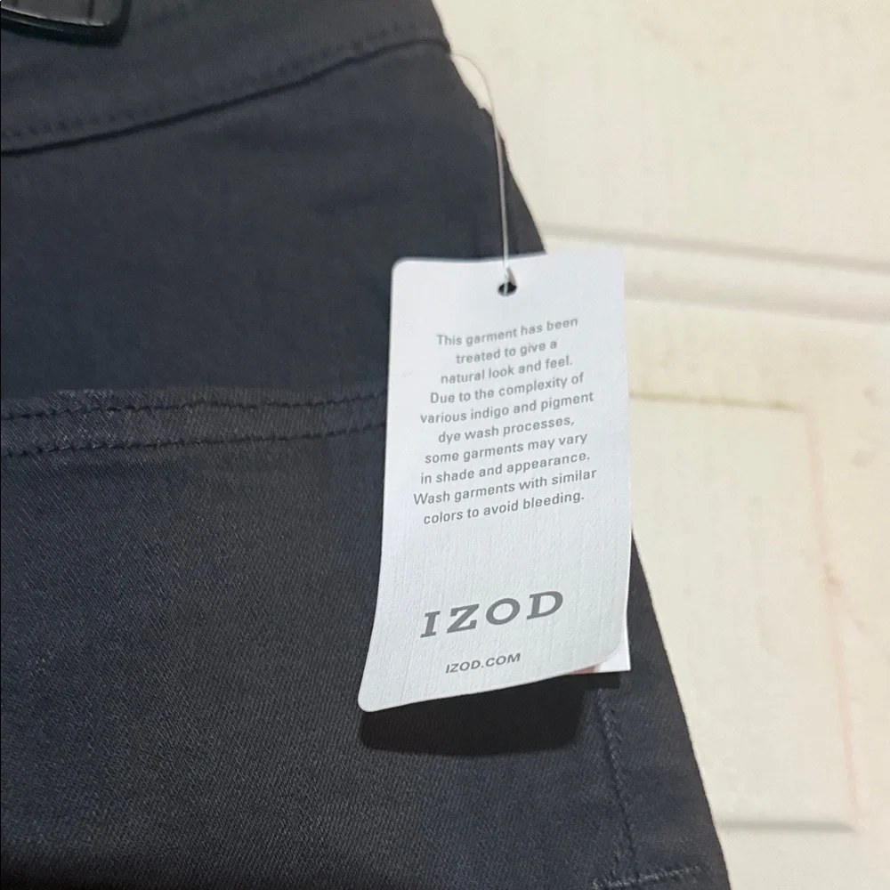 Izod Men's Dark Gray Relaxed Fit Comfort Stretch Straight Jeans 32x32 NWT
